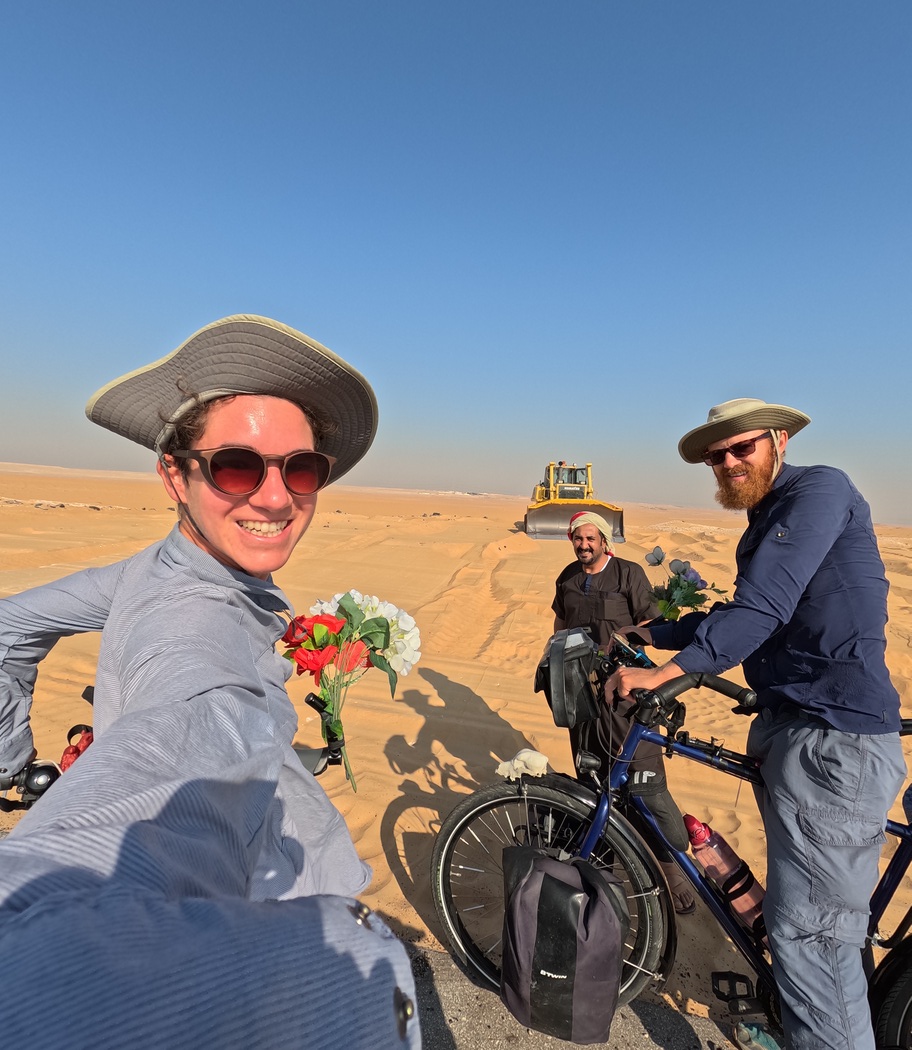 Selfie mit Baggerfahrer