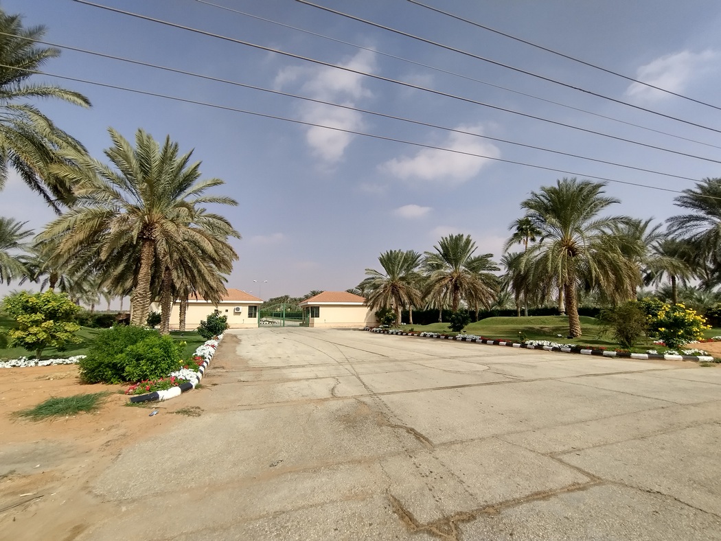 Eingang zu einer Farm mitten in der Wüste