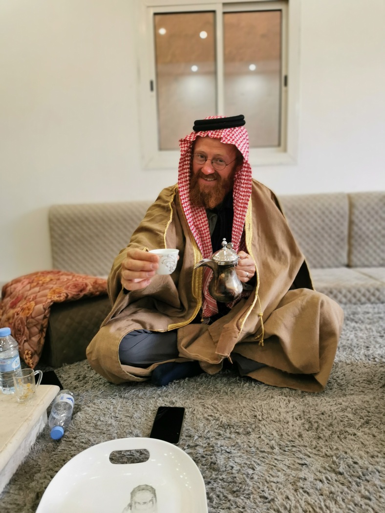 Tilmann als Scheich verkleidet