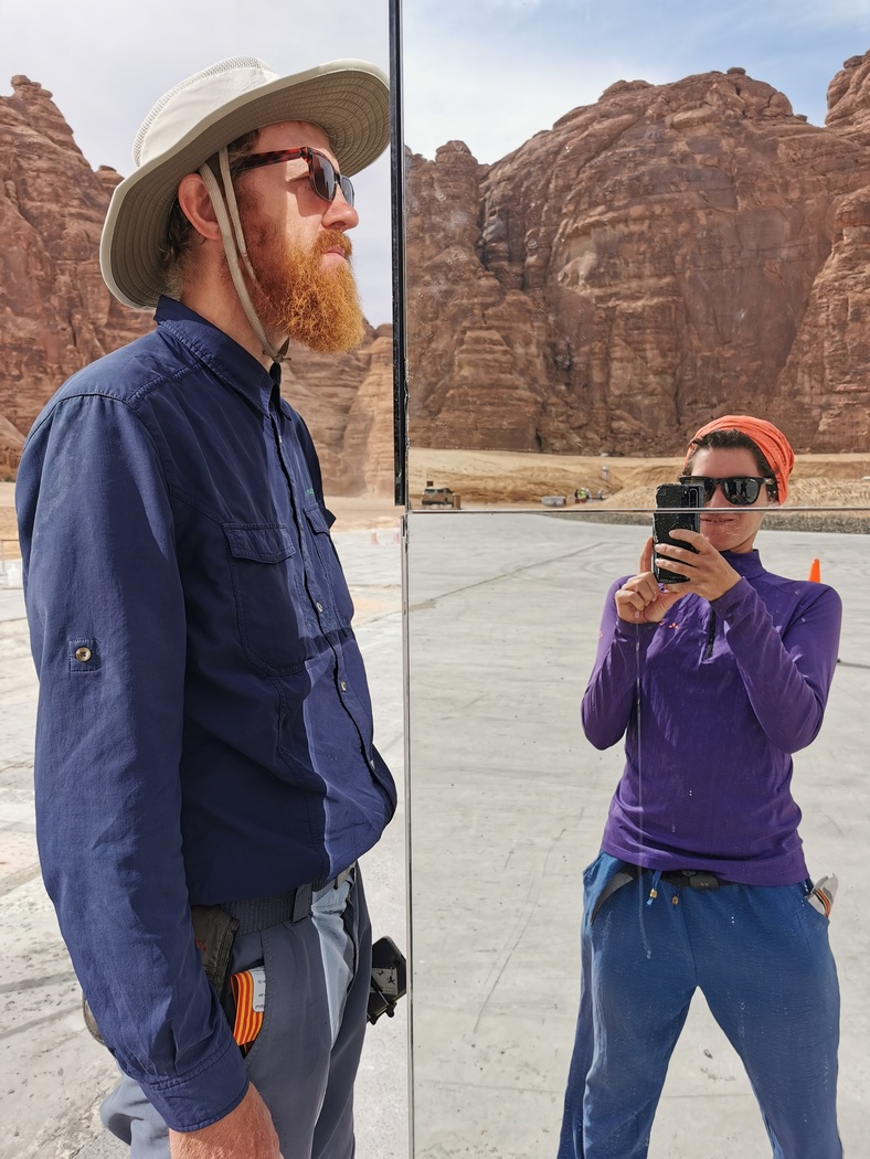 Julia und Tilmann am Spiegelhaus