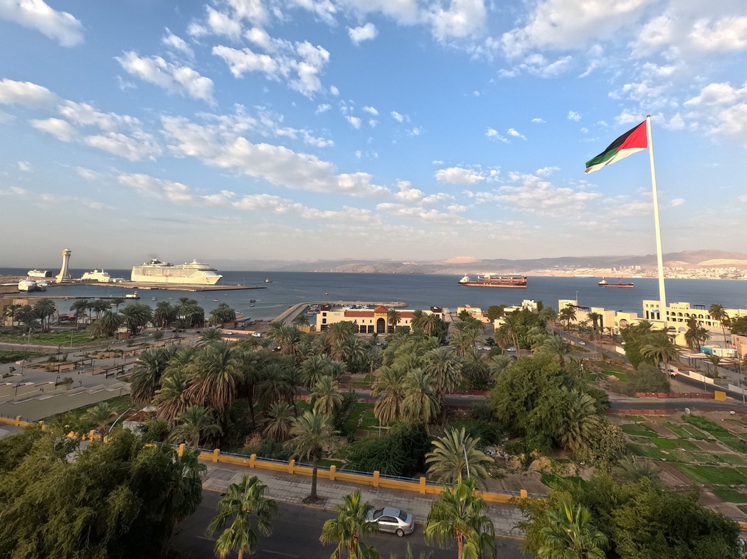 Blick auf Golf von Aqaba