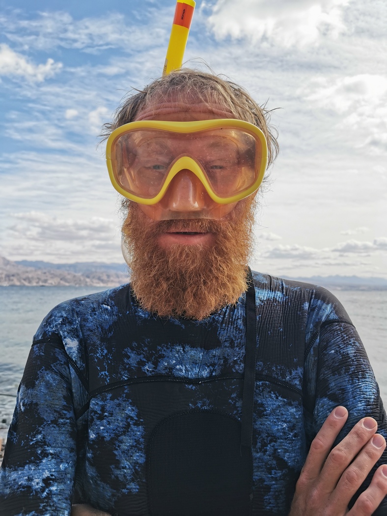 Tilmann in Schnorchel-Ausrüstung